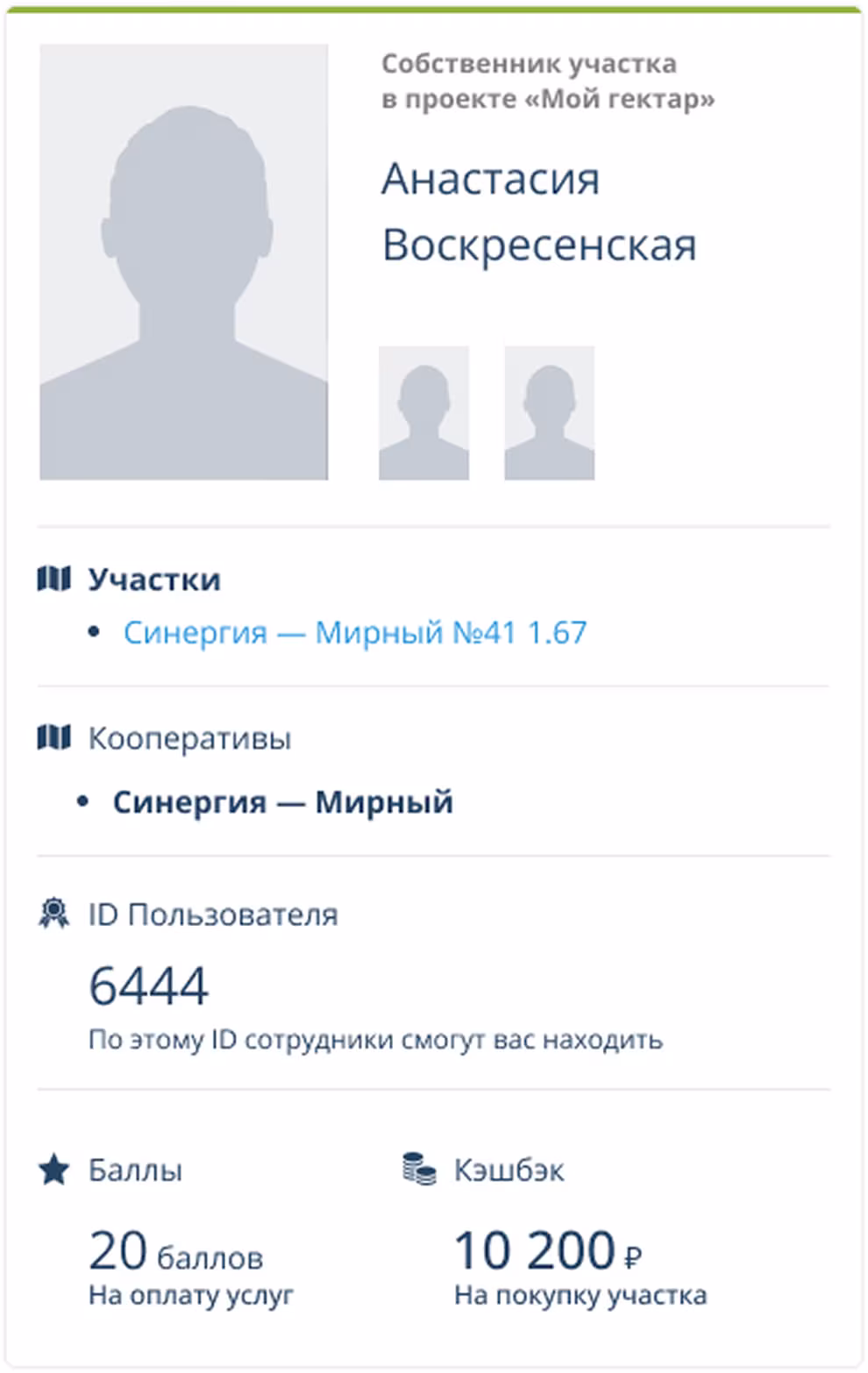 Фото профиля пример